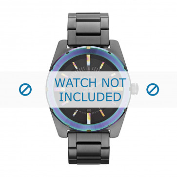 Diesel watch strap DZ5347 Stainless steel Black 22mm