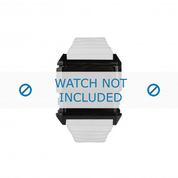 Diesel watch strap DZ7201 Silicone White 30mm