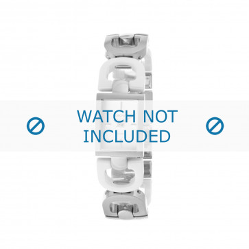 DKNY watch strap NY8545 Ceramics Silver 18mm