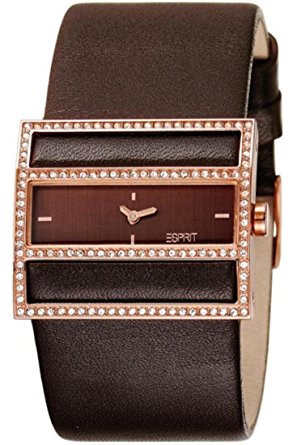 Watch strap Esprit ES-103072003 Leather Dark brown 30mm