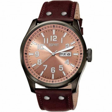 Esprit watch strap ES103151002 Leather Brown 25mm + brown stitching
