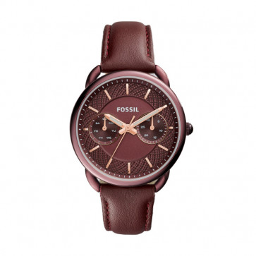 Watch strap Fossil ES4121 Leather Purple 16mm