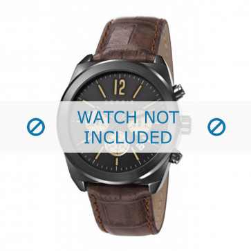 Esprit watch strap ES107571 / ES107571003-40L Leather Brown + brown stitching