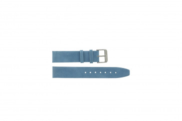 Watch strap Universal H625 Leather Blue 22mm