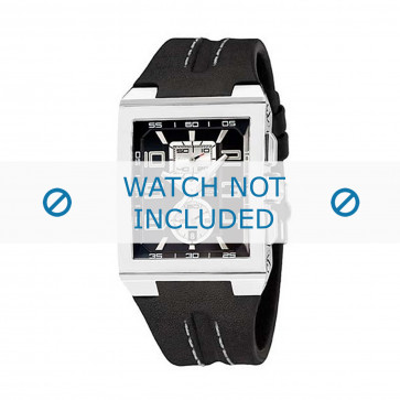 Watch strap Festina F16184-4 / F16184-8 Leather Black 18mm