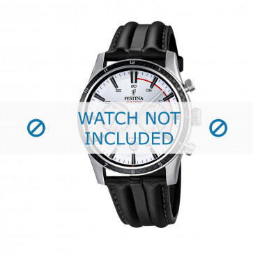 Watch strap Festina F16874-1 Leather Black 24mm