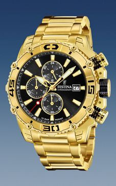 Watch strap Festina F20492.BA04336 Steel Gold toned