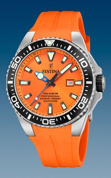 Festina orange top watch