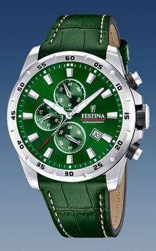Watch strap Festina F20692.3 Leather Green