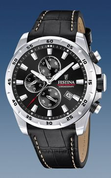 Watch strap Festina F20692.4 Leather Black