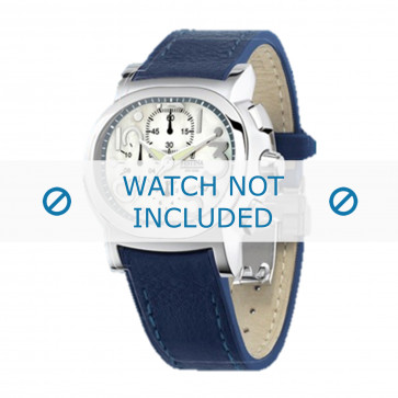 Festina watch strap F16125.1  Leather Blue 23mm + blue stitching