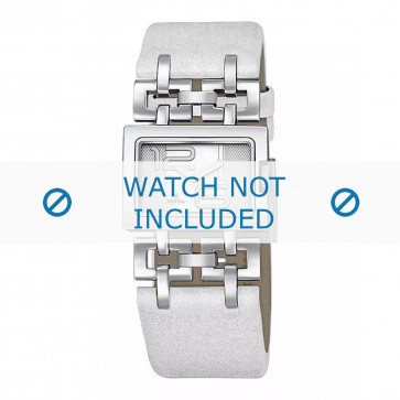 Watch strap Festina F16303-1 Leather White 26mm