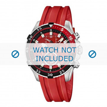Festina watch strap F16604-4 Rubber Red