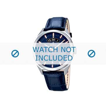 Watch strap Festina F16873-3 Croco leather Blue 22mm