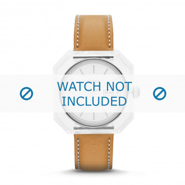 Fossil watch strap ES3538 Leather Brown 18mm + white stitching