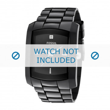 Watch strap Fossil FS4602 Rubber Black 28mm