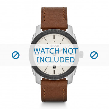 Watch strap Fossil FS4836 Leather Brown 22mm
