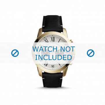 Watch strap Fossil FS5272 Leather Black 22mm