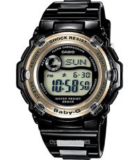 Watch strap Casio BG 3000 1 BG 3000A BGA 110 1B2 BG 3000 10290521 Rubber Black 14mm