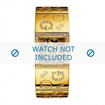 Guess watch strap 90222L1 Metal Gold