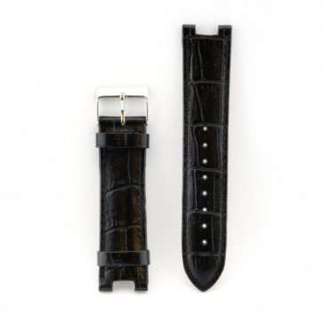 Guess watch strap W11008L2 Leather Black 21mm 