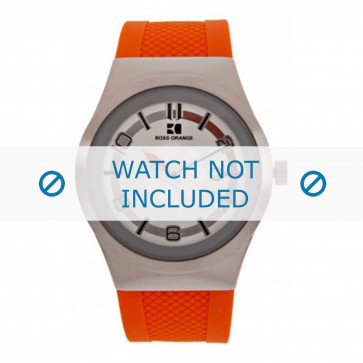 Watch strap Hugo Boss HB-155-1-14-2390 / HO1512693 Silicone Orange 20mm