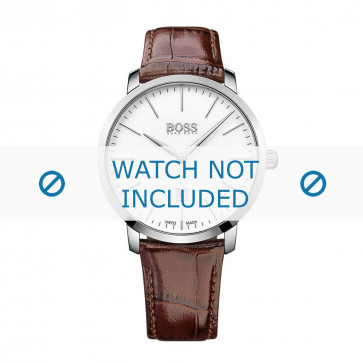 Watch strap Hugo Boss HB-273-1-14-2823 / HB1513255 Croco leather Brown 21mm