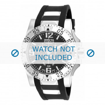 Invicta watch strap 18202.01  Rubber Black