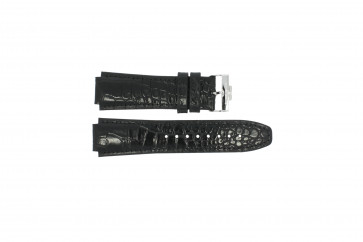 Watch strap Jacques Lemans 1-1227A Leather Black