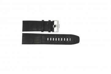 Watch strap Jacques Lemans 1-1366 Leather Black 26mm