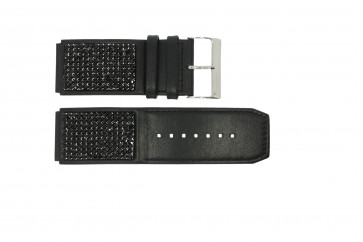 Watch strap Jacques Lemans JAC-1271 Leather Black 26mm