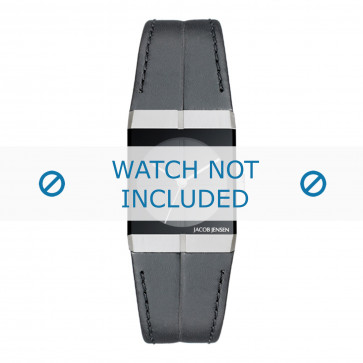 Watch strap Jacob Jensen 240 / 242 Leather Black 16mm