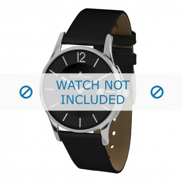 Jacques Lemans watch strap 1-1850A Leather Black