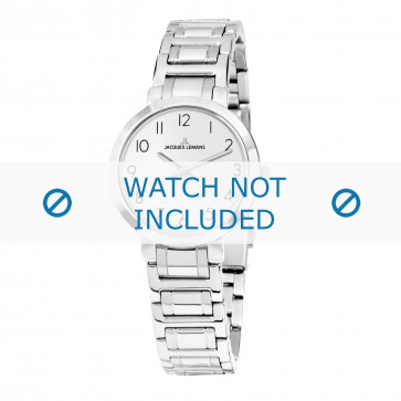 Jacques Lemans watch strap 1-1932A Metal Silver