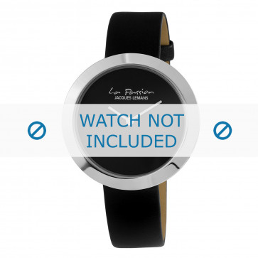 Jacques Lemans watch strap LP-113A Leather Black