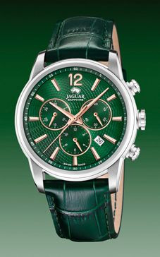 Watch strap Jaguar J968.3 Leather Green