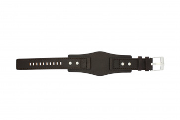 Fossil watch strap JR1068 Leather Dark brown 20mm 