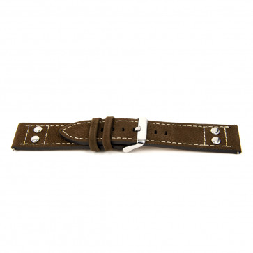 Watch strap Universal I367 Leather Brown 24mm