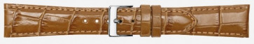 Watch strap Poletto 454.05.22 Leather Light brown 22mm