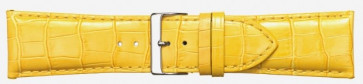 Watch strap Poletto 454S.13.24 Leather Yellow 24mm