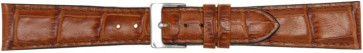 Watch strap Poletto 454.02.22 Leather Cognac 22mm