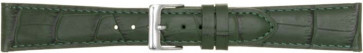 Watch strap Poletto 454.09.14 Leather Green 14mm