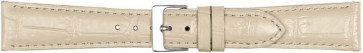 Watch strap Poletto 454.19.18 Leather Ivory 18mm