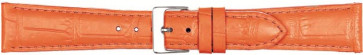 Watch strap Poletto 454.14.16 Leather Orange 16mm
