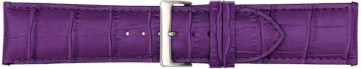 Watch strap Poletto 454S.11.24 Leather Violet 24mm