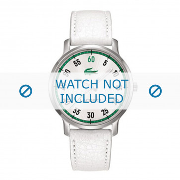 Lacoste watch strap LC-41-3-14-2199 / 2000565 Leather White + white stitching