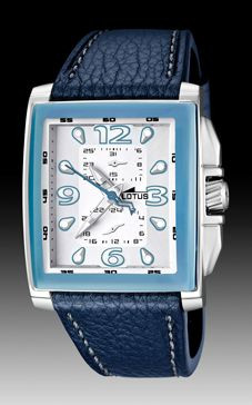 Watch strap Lotus 15748/5 Leather Blue
