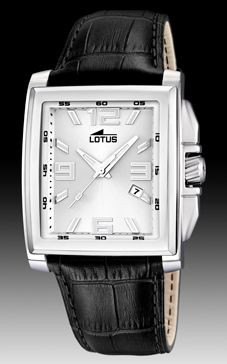 Watch strap Lotus 15995.1 Leather Black