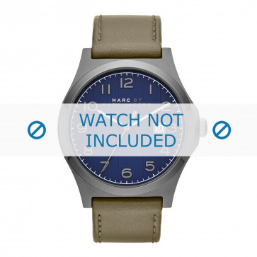 Watch strap Marc by Marc Jacobs MBM5046 Leather Olive green 22mm