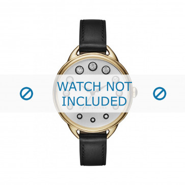 Marc by Marc Jacobs watch strap MJ1479 Leather Black 12mm + black stitching